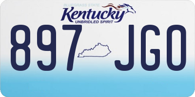 KY license plate 897JGO