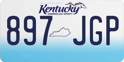 KY license plate 897JGP