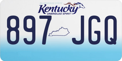 KY license plate 897JGQ