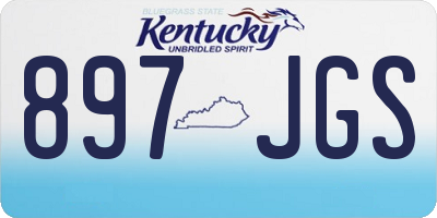 KY license plate 897JGS