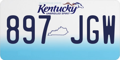 KY license plate 897JGW