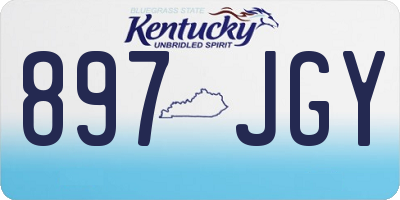 KY license plate 897JGY