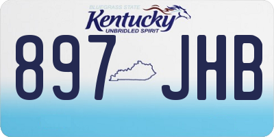 KY license plate 897JHB
