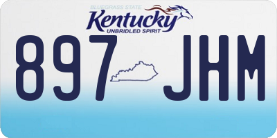 KY license plate 897JHM