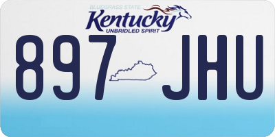 KY license plate 897JHU