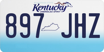 KY license plate 897JHZ