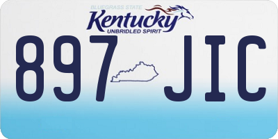 KY license plate 897JIC