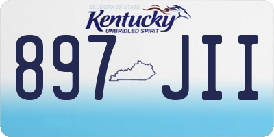 KY license plate 897JII