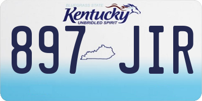 KY license plate 897JIR