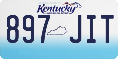 KY license plate 897JIT