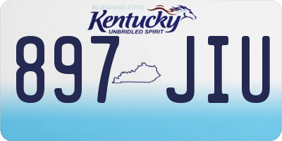 KY license plate 897JIU