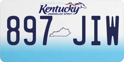 KY license plate 897JIW