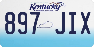 KY license plate 897JIX