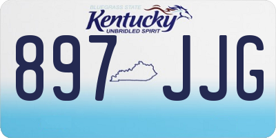 KY license plate 897JJG