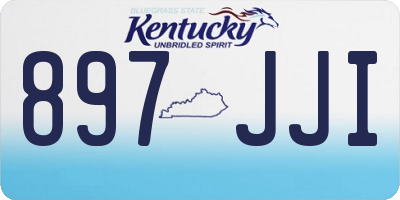 KY license plate 897JJI
