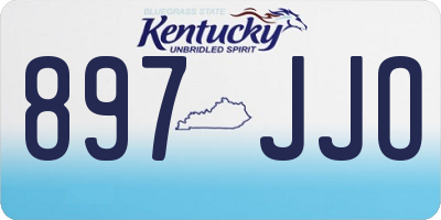 KY license plate 897JJO