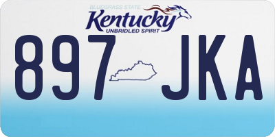 KY license plate 897JKA
