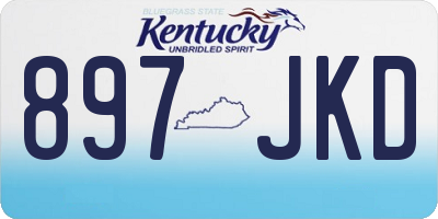 KY license plate 897JKD