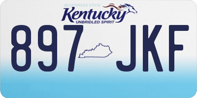 KY license plate 897JKF