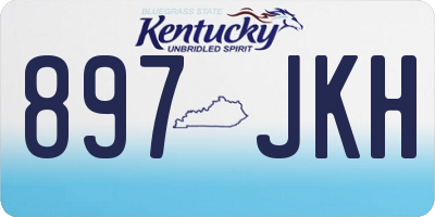 KY license plate 897JKH