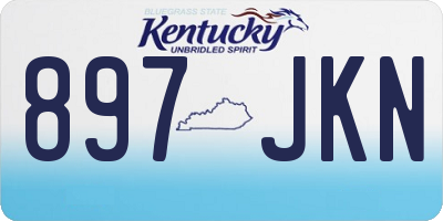 KY license plate 897JKN