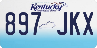 KY license plate 897JKX