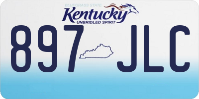 KY license plate 897JLC