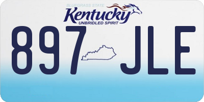KY license plate 897JLE