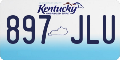 KY license plate 897JLU