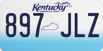 KY license plate 897JLZ