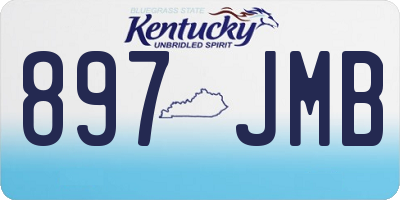KY license plate 897JMB