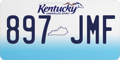 KY license plate 897JMF