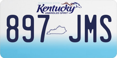 KY license plate 897JMS
