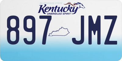 KY license plate 897JMZ