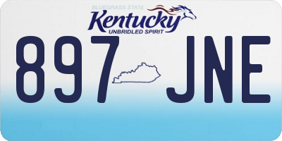 KY license plate 897JNE