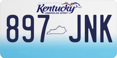 KY license plate 897JNK