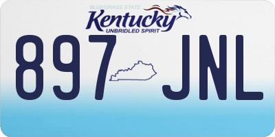 KY license plate 897JNL