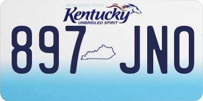 KY license plate 897JNO
