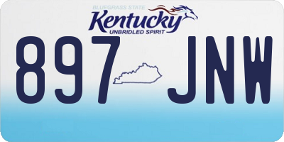 KY license plate 897JNW