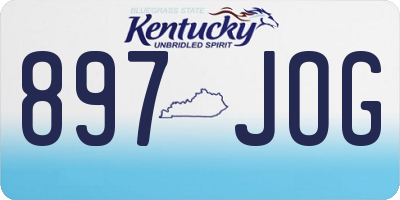 KY license plate 897JOG