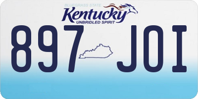 KY license plate 897JOI