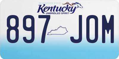 KY license plate 897JOM
