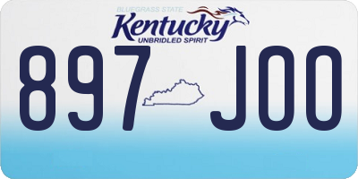 KY license plate 897JOO
