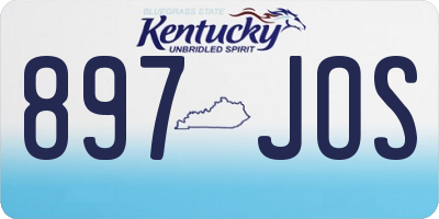 KY license plate 897JOS