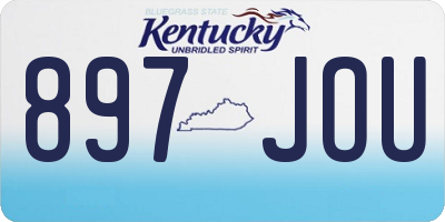 KY license plate 897JOU