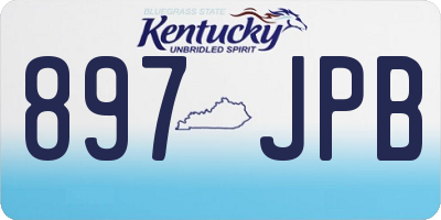 KY license plate 897JPB