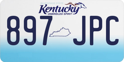 KY license plate 897JPC