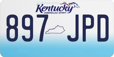 KY license plate 897JPD