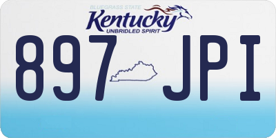 KY license plate 897JPI