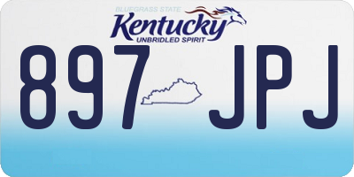 KY license plate 897JPJ